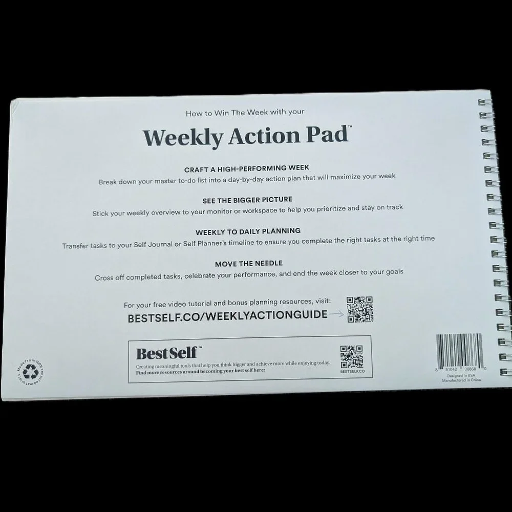 Best Self Weekly Action Plan and Project Action Plan